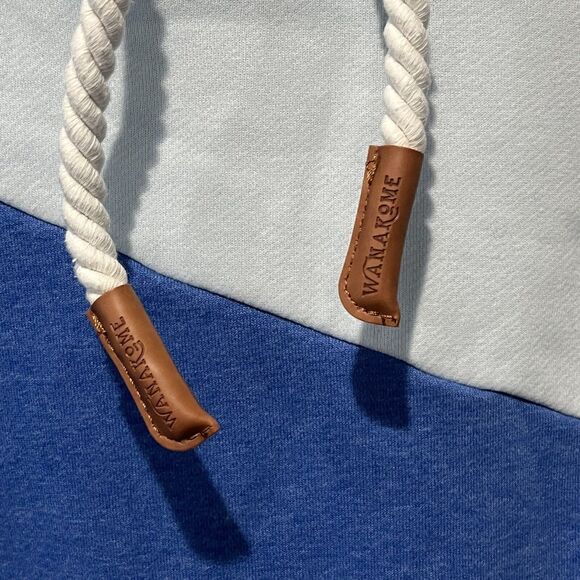 Wanakome Hoodie Women’s Small Corene Hooded Sweatshirt Blue Gray Colorblock - Picture 10 of 14